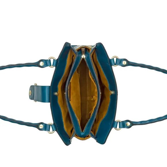 nwt Patricia Nash Violina Satchel - Greek Floral- LEATHER - Picture 3 of 4